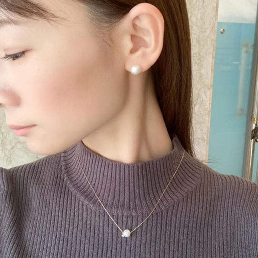 K18YG アコヤパール 本真珠 真珠 大粒 一粒パール ダイヤモンド
