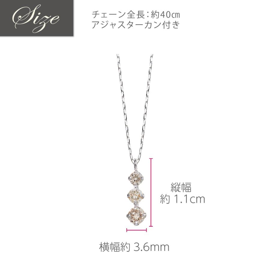 PT850 / 900 プラチナ ダイヤモンド スリーストーン ネックレス ペンダント アクセサリー レディース ジュエリー 403508020062の画像