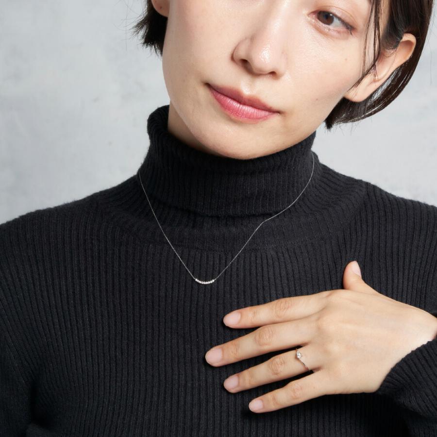 プラチナ PT900 ダイヤモンド ライン ネックレス ペンダント ジュエリー 125208020272の画像