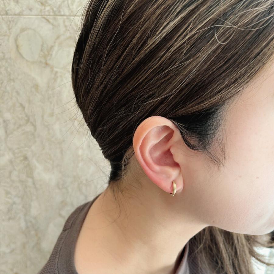 K10YG K10WG リバーシブル ピアリング ピアス リング ピアス ジュエリー 118208020316 118208020317の画像