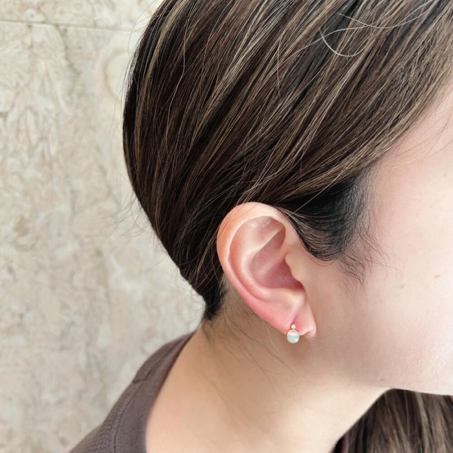 K18YG オパール ダイヤモンドピアス ジュエリー 131208020246 : べリテ