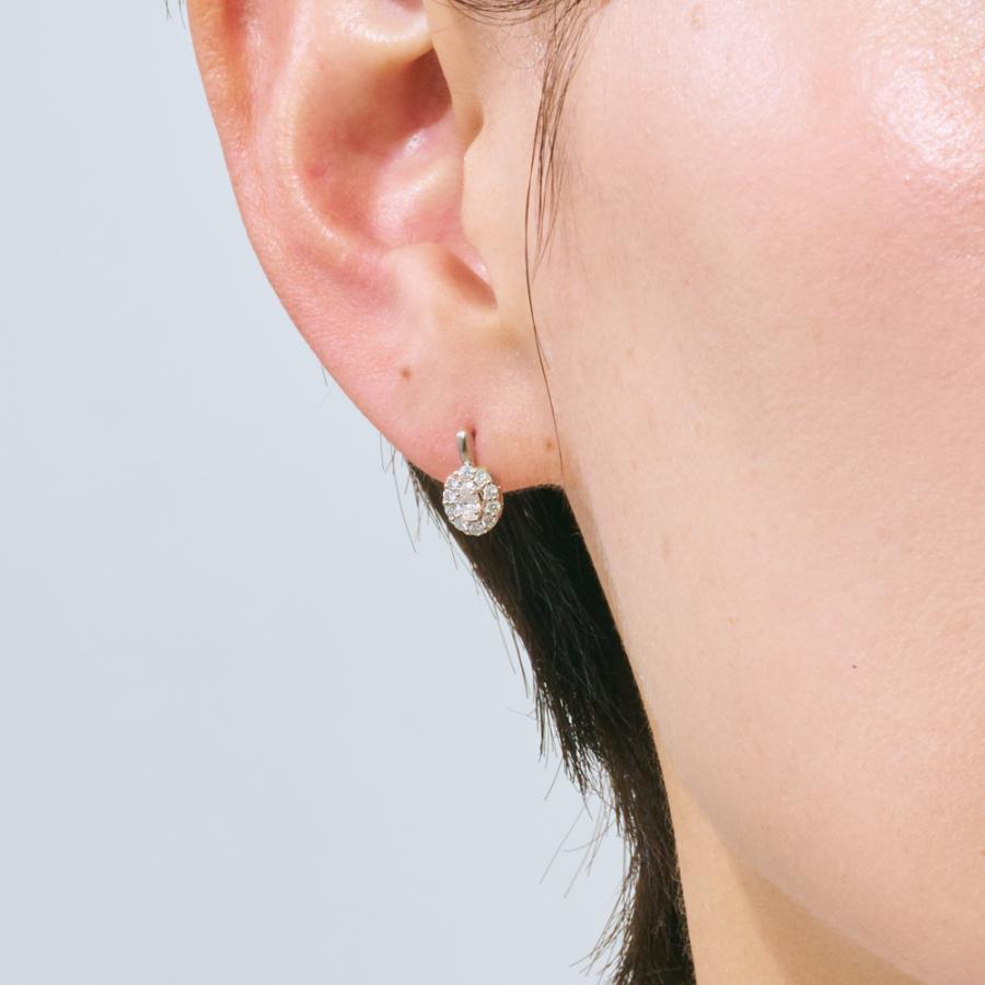 PT900 / 950 Dカラー ダイヤモンド ピアス アクセサリー レディース ジュエリー 113208020208の画像