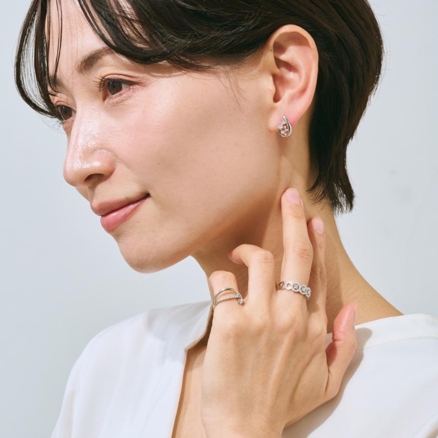PT950 プラチナ Dカラー ダイヤモンド ピンキーリング 指輪 アクセサリー レディース ジュエリー 119008020353の画像