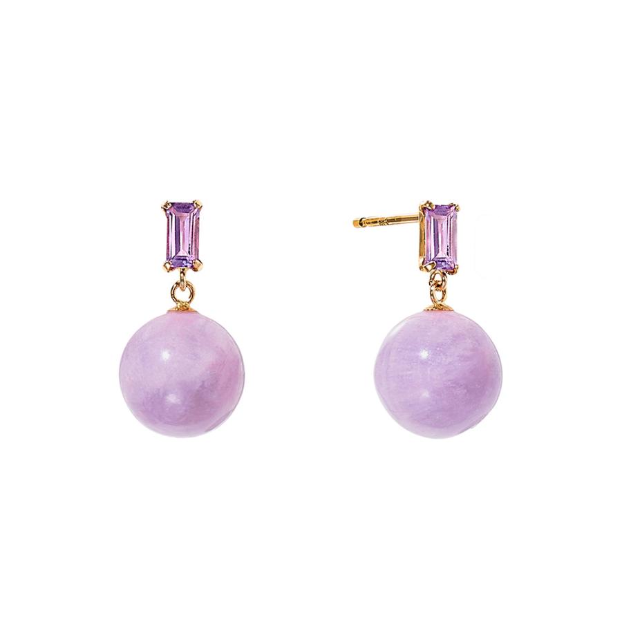 K10YG ラベンダーアメジスト ピアス アクセサリー レディース