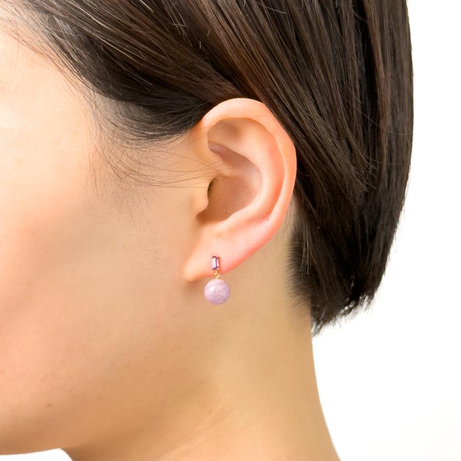 K10YG ラベンダーアメジスト ピアス アクセサリー レディース
