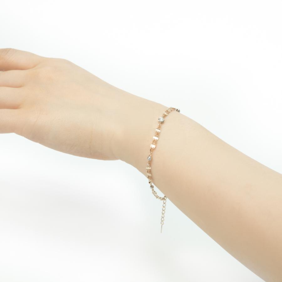 K18 EARTH GOLD / PT850 ダイヤモンド ブレスレット アクセサリー レディース ジュエリー 103808080169の画像