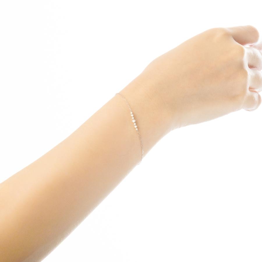 K18WG ダイヤモンド ブレスレット (QIREINI) アクセサリー レディース ジュエリー 113808010051の画像