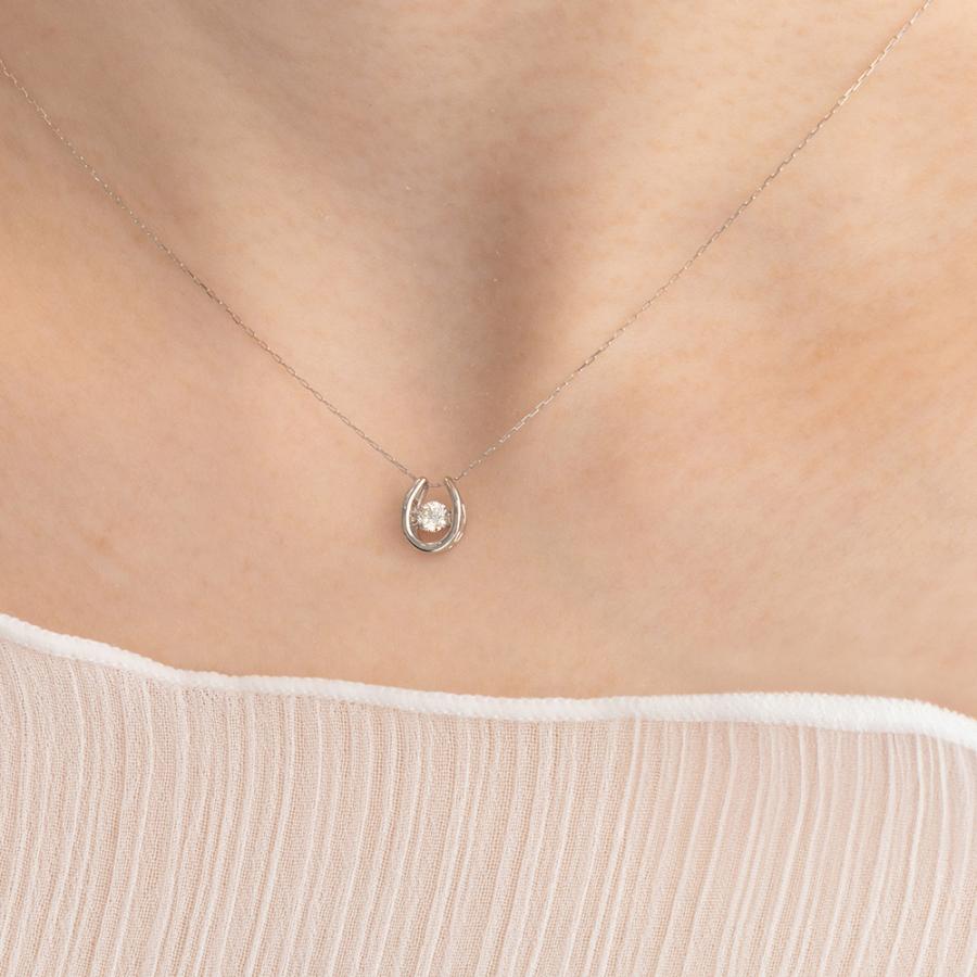 PT900 プラチナ ダイヤモンド ネックレス ( ダンシングストーン ) ペンダント アクセサリー レディース ジュエリー 125208020674の画像