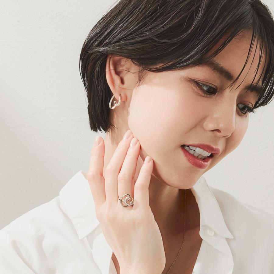 K18 EARTH GOLD ダイヤモンド ピアス（シングル右用） アクセサリー レディース ジュエリー 103808080187の画像