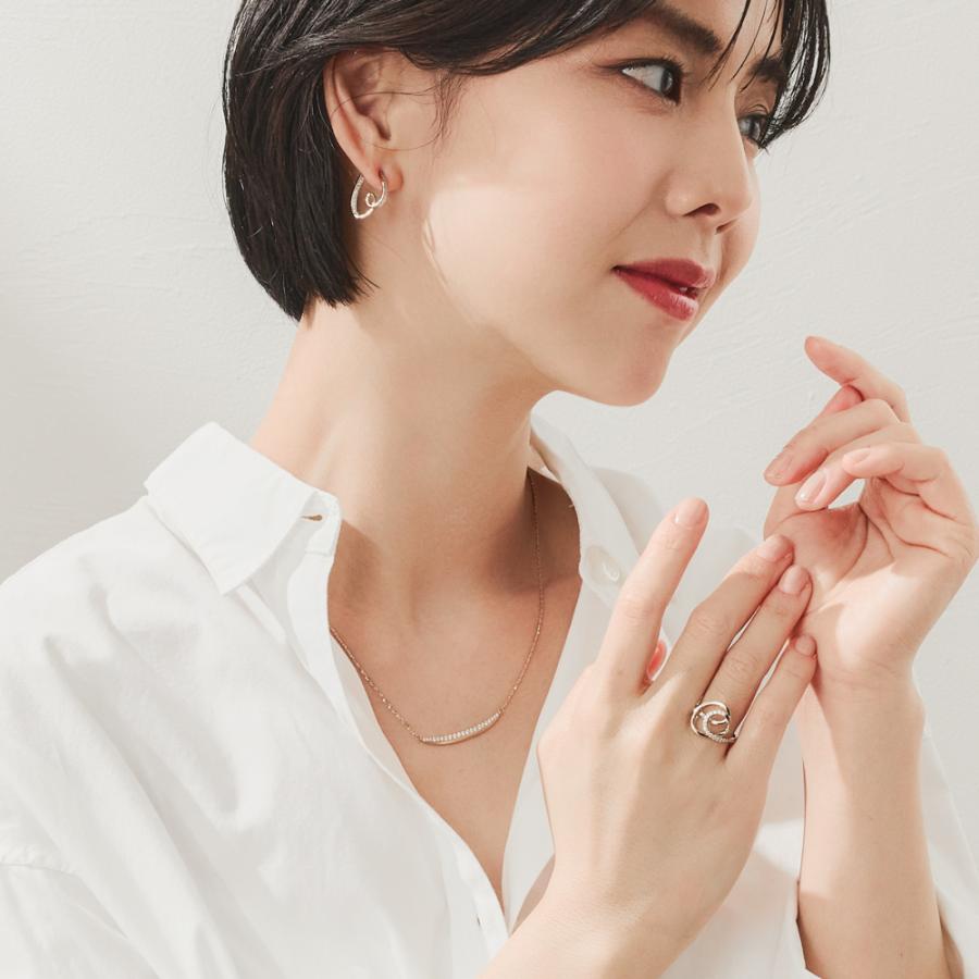 K18 EARTH GOLD ダイヤモンド ピアス（シングル右用） アクセサリー レディース ジュエリー 103808080187の画像