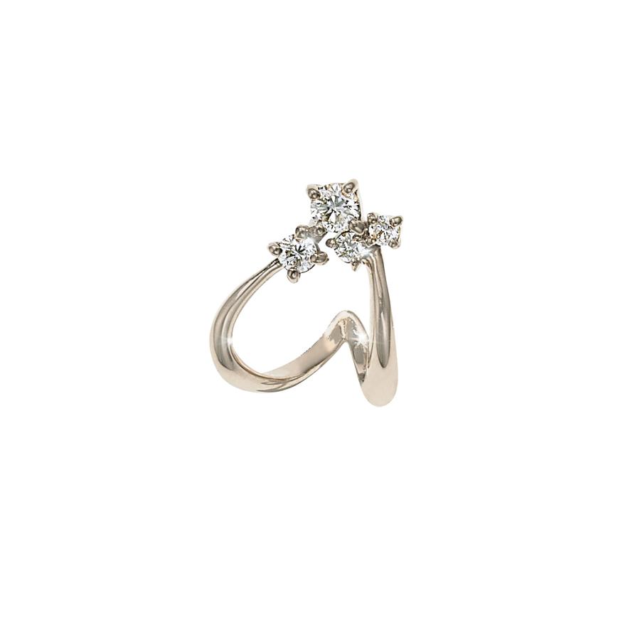 K18 EARTH GOLD ダイヤモンド ピアス（シングル左用） アクセサリー レディース ジュエリー 103808080192の画像