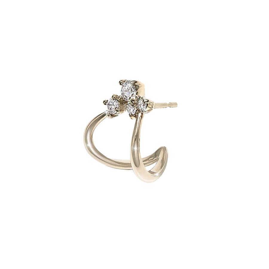 K18 EARTH GOLD ダイヤモンド ピアス（シングル左用） アクセサリー レディース ジュエリー 103808080192の画像