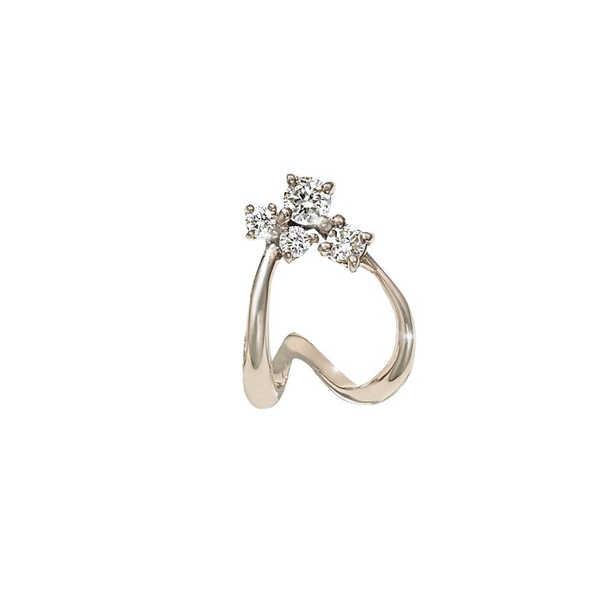 K18 EARTH GOLD ダイヤモンド ピアス（シングル右用） アクセサリー レディース ジュエリー 103808080193の画像