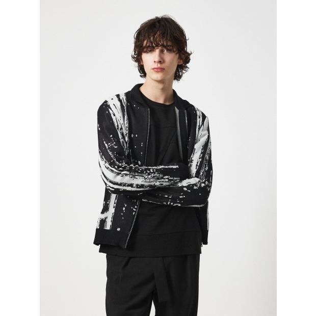 5351 POUR LES HOMMES 20%OFF バイカラー ブラッシュド ニット 