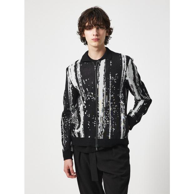 5351 POUR LES HOMMES 20%OFF バイカラー ブラッシュド ニット 