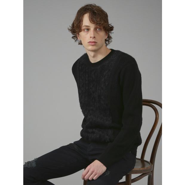 5351 POUR LES HOMMES 30%OFF コンビネーションクルーネックニット 
