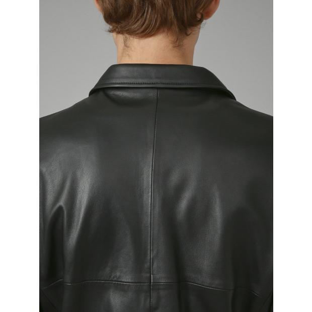 20%OFF レザージャケット セミダブルライダース ブラック 5351POUR LES HOMMES 5351プール・オムの画像