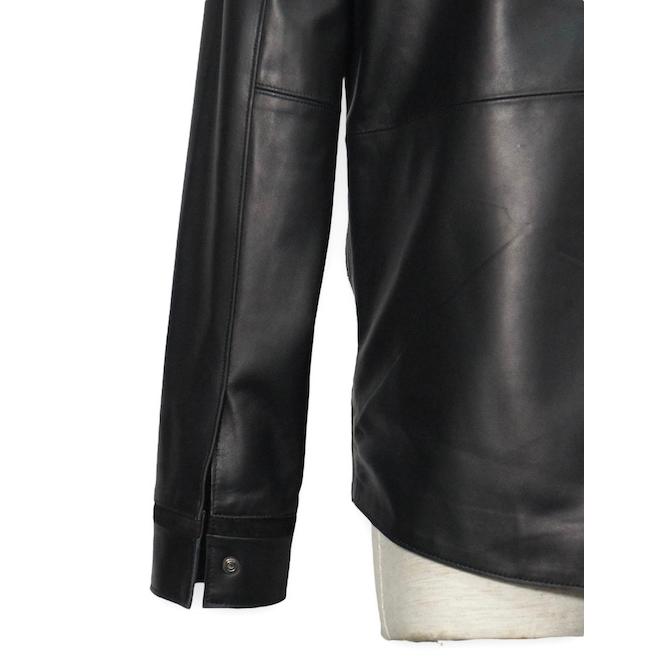 5351 POUR LES HOMMES 50％OFF ラムレザーシャツ ブルゾン ブラック