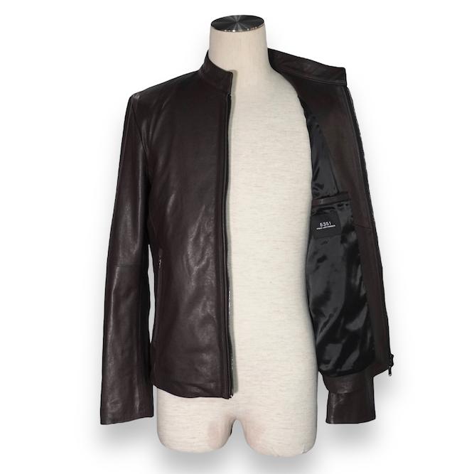 5351 POUR LES HOMMES 20%OFF シングル レザージャケット ダーク