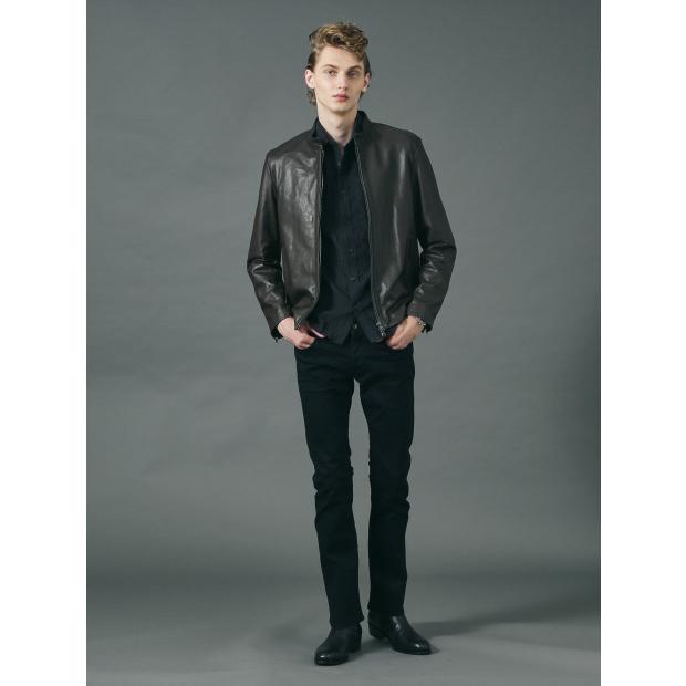 5351 POUR LES HOMMES シングル レザージャケット ダーク 5351 POUR LES HOMMES シングル レザージャケット ダーク