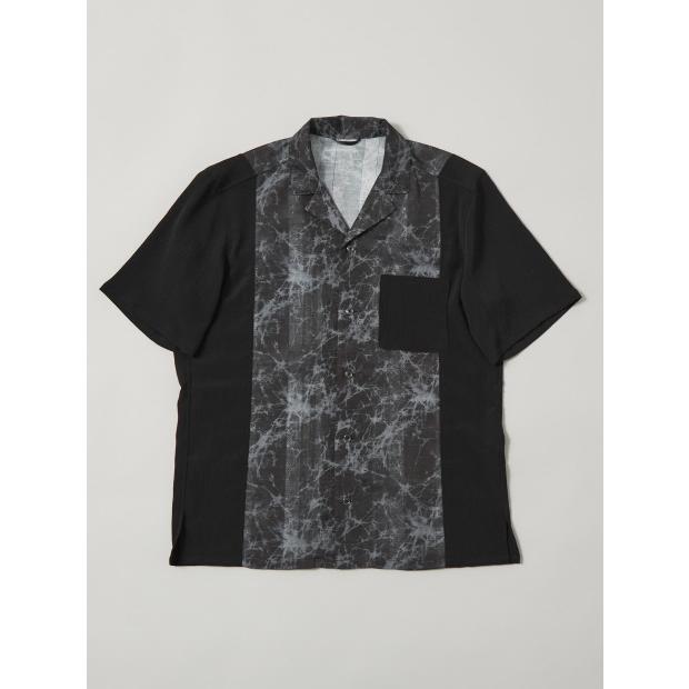 5351プール・オム（5351POUR LES HOMMES）/コンビネーション 半袖シャツ 5351 POUR LES HOMMES 30%OFF コンビネーション 半袖シャツ ブラック