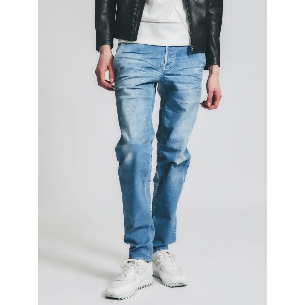 5351 POUR LES HOMMES 20%OFF プリント テーパード デニム パンツ 