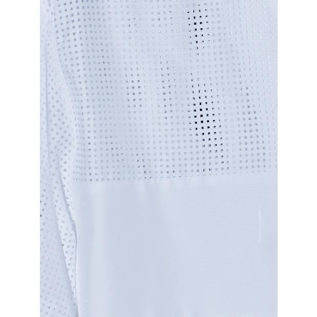 【ホワイト】パッチワーク メッシュ 半袖シャツ 5351 POUR LES HOMMES 20%OFF パッチワーク メッシュ 半袖シャツ