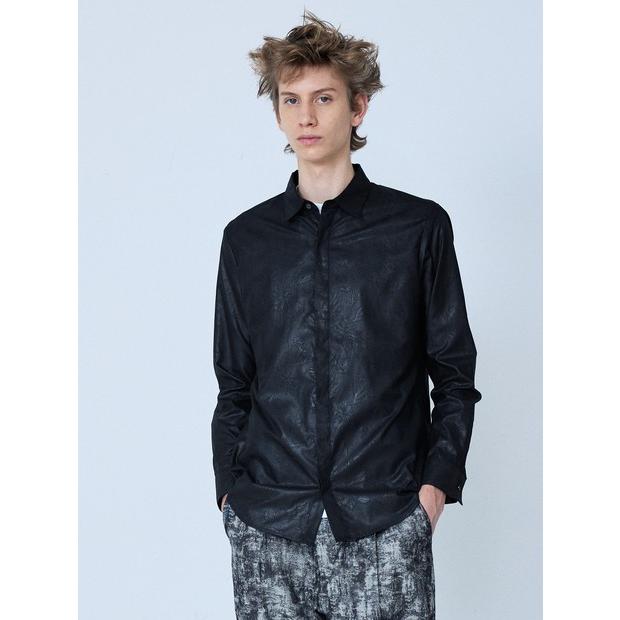 5351 POUR LES HOMMES リーフ柄 エンボス 長袖 シャツ 5351POUR LES