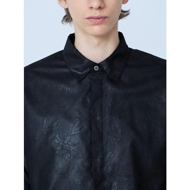 5351 POUR LES HOMMES リーフ柄 エンボス 長袖 シャツ 5351POUR LES