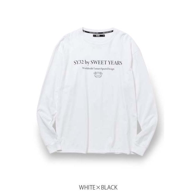 新品　 未使用品　 長袖Tシャツ　 SY32 ホワイト　 サイズL SY32 by SWEET YEARS 20%OFF 長袖Tシャツ ホワイト SANS SERIF