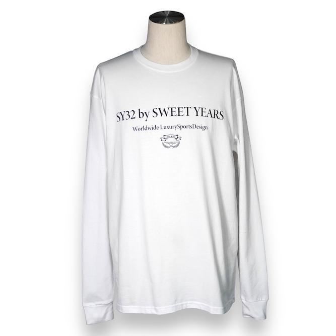 新品　 未使用品　 長袖Tシャツ　 SY32 ホワイト　 サイズL SY32 by SWEET YEARS 20%OFF 長袖Tシャツ ホワイト SANS SERIF