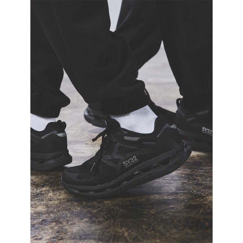 SY32×MOISTHROUGH360ランニングシューズ スニーカー SY32×MOISTHROUGH360 COLLABO SHOES BLACK SY32 by SWEET