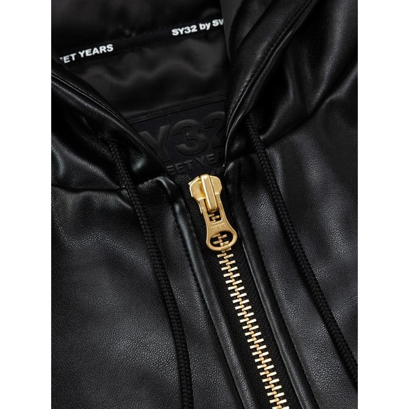 新品未使用　SY32 ブルゾン　サイズL SY32 by SWEET YEARS フェイクレザーブルゾン FAKE LEATHER ZIP