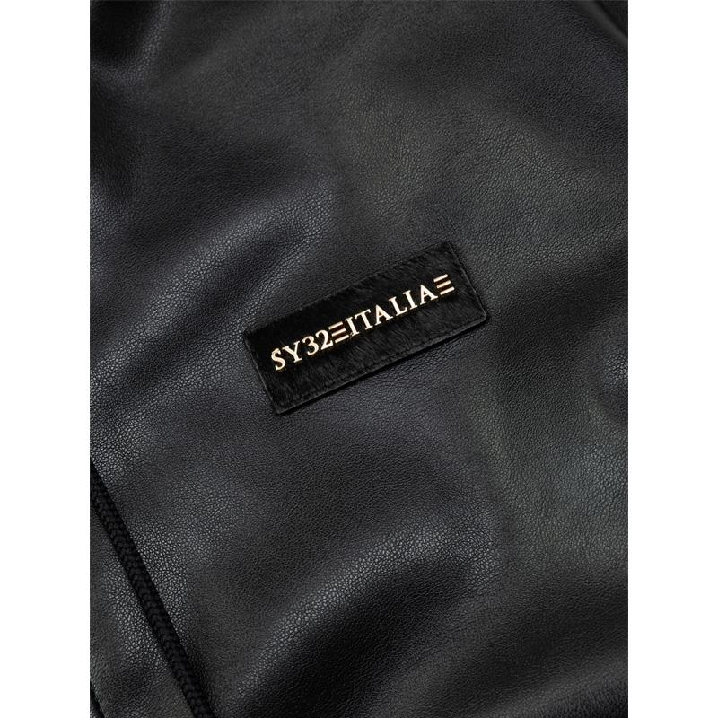 SY32 by SWEET YEARS フェイクレザーブルゾン FAKE LEATHER ZIP