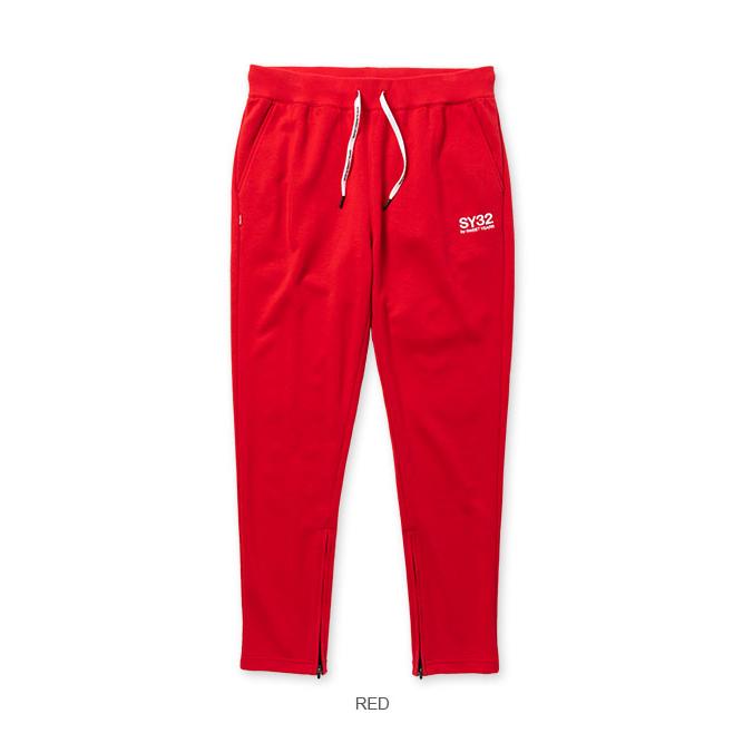 新品未使用 SY32 パンツ L SY32 by SWEET YEARS 30%OFF BASIC SWEAT ZIP PANTS-TNS1773 RED