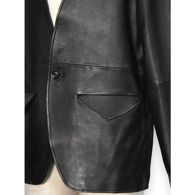 レザージャケット aba jacket lum leather BLACK eofm イオフムの画像