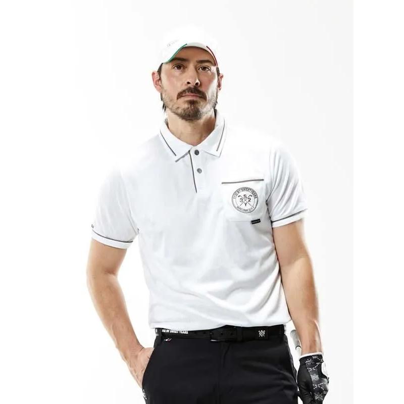 SY32 by SWEET YEARS 30%OFF ポロシャツ ホワイト ORIGINAL JQ PIPING
