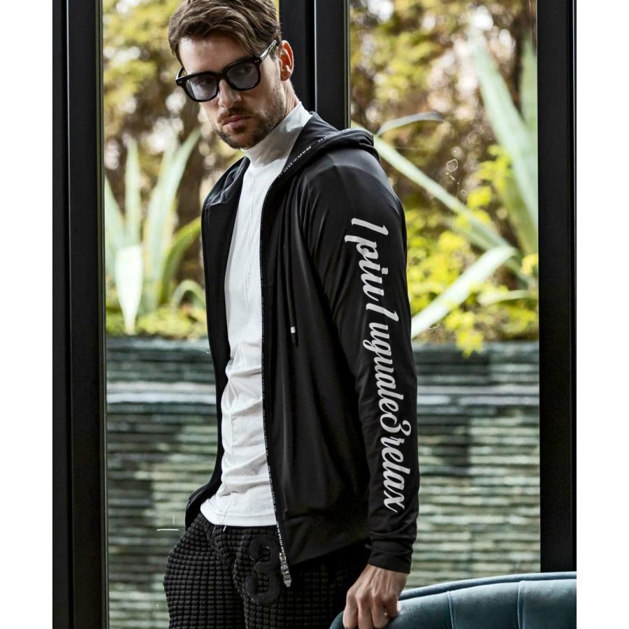 1PIU1UGUALE3 RELAX 30%OFF ジップロゴラッシュガードパーカー