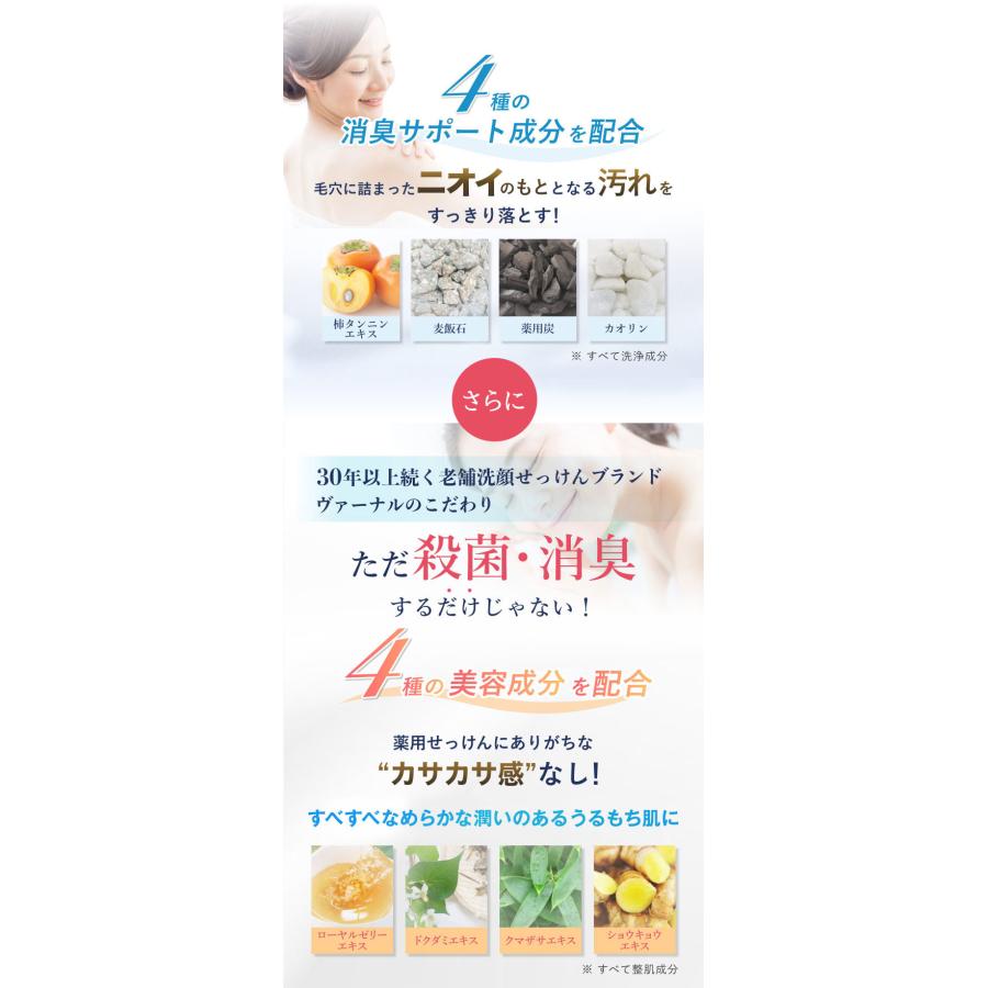 VERNAL（ヴァーナル） ボディソープ デオドラント 90g せっけん 薬用