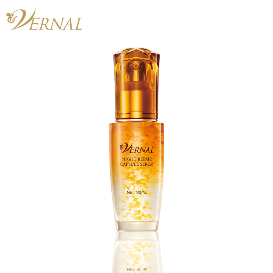［美品］VLVEE INTERNATIONAL 美容アイテム VERNAL（ヴァーナル） ナイトリペア カプセルセラム 30mL 美容液 夜用