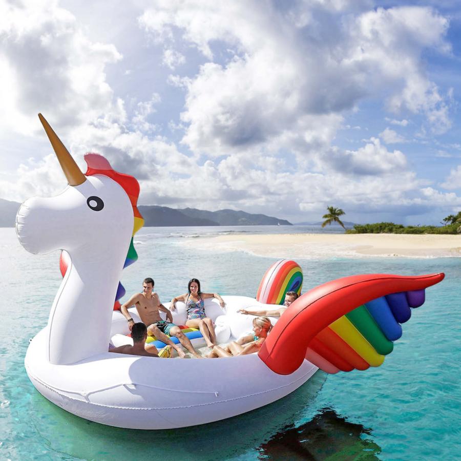 ジャイアントユニコーン浮き輪 float Amazon | INTEX(インテックス) 浮き輪 フロート マット メガユニコーン