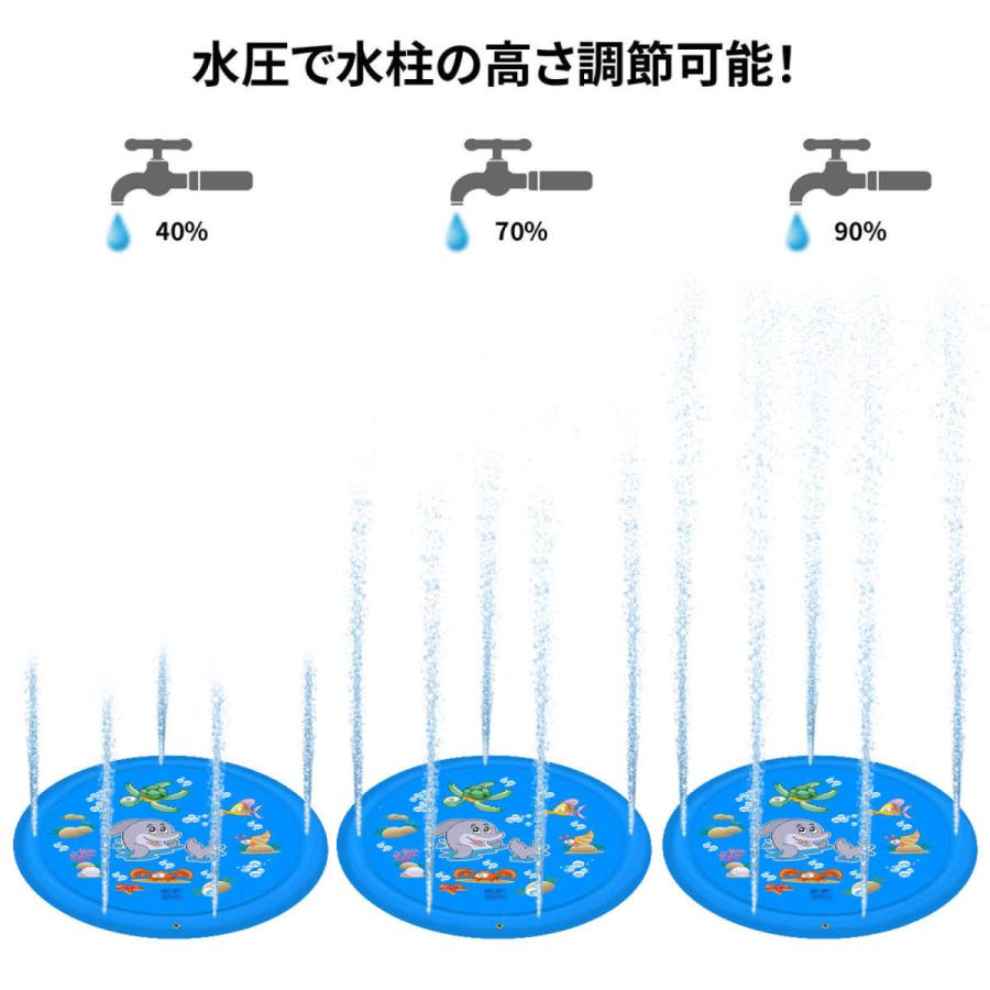 直径170cm Veroman 子供用 プール 噴水 ホースに繋ぐだけ 水遊び 噴水マット プレイマット 庭 シャワー 幼児 ブルー Veroman Jp 通販 Yahoo ショッピング
