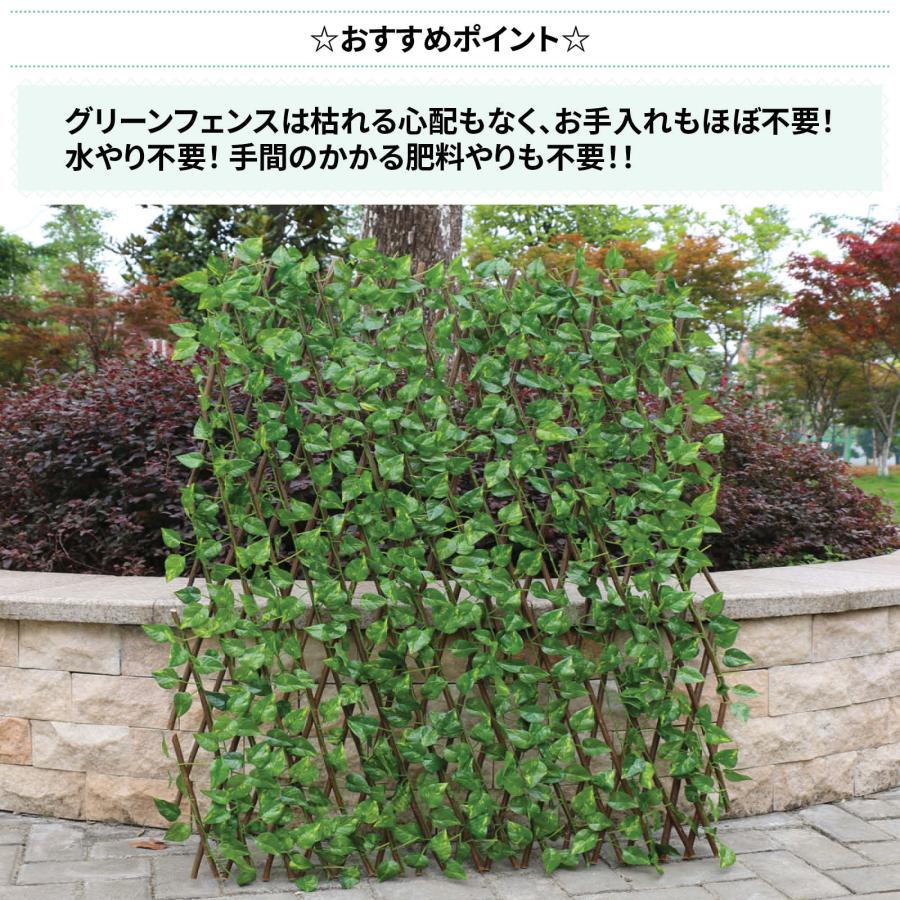 【湘南エリア直接渡し】ガーデンフェンス 収納付き　ラティス　ダークグリーン 4522831659784_01.jpg