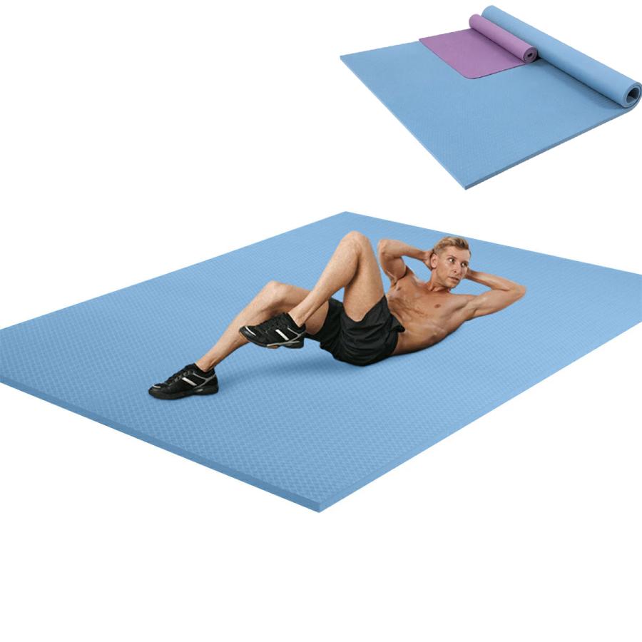 VeroMan 特大ヨガマット 200×130cm TPE 10mm厚 ワイドサイズ 防音 滑り