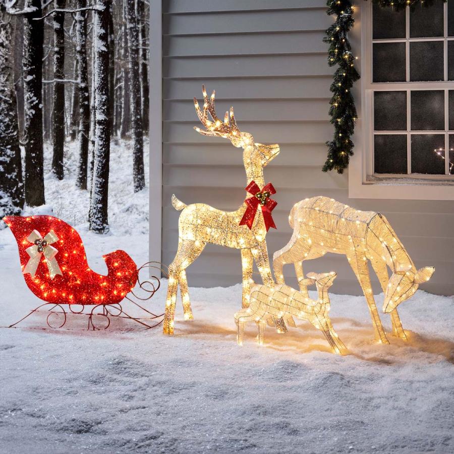 VeroMan 目立つ クリスマス イルミネーション トナカイ ソリ LED VeroMan 目立つ クリスマス イルミネーション トナカイ ソリ LED