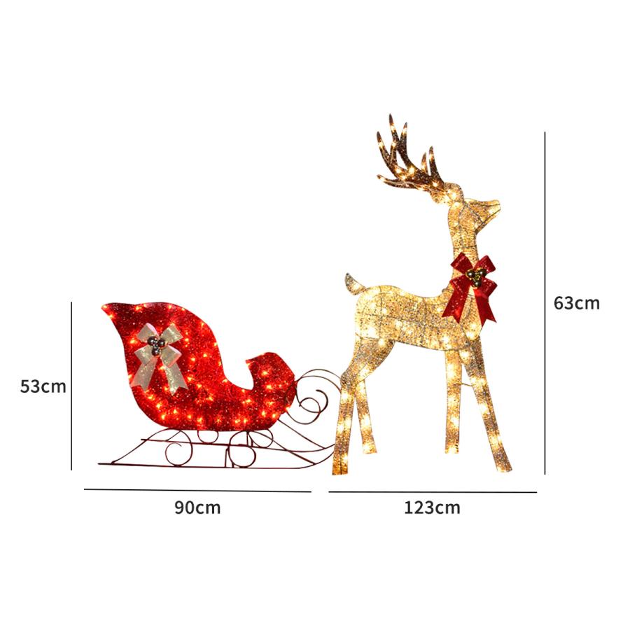 VeroMan 目立つ クリスマス イルミネーション トナカイ ソリ LED VeroMan 目立つ クリスマス イルミネーション トナカイ ソリ LED