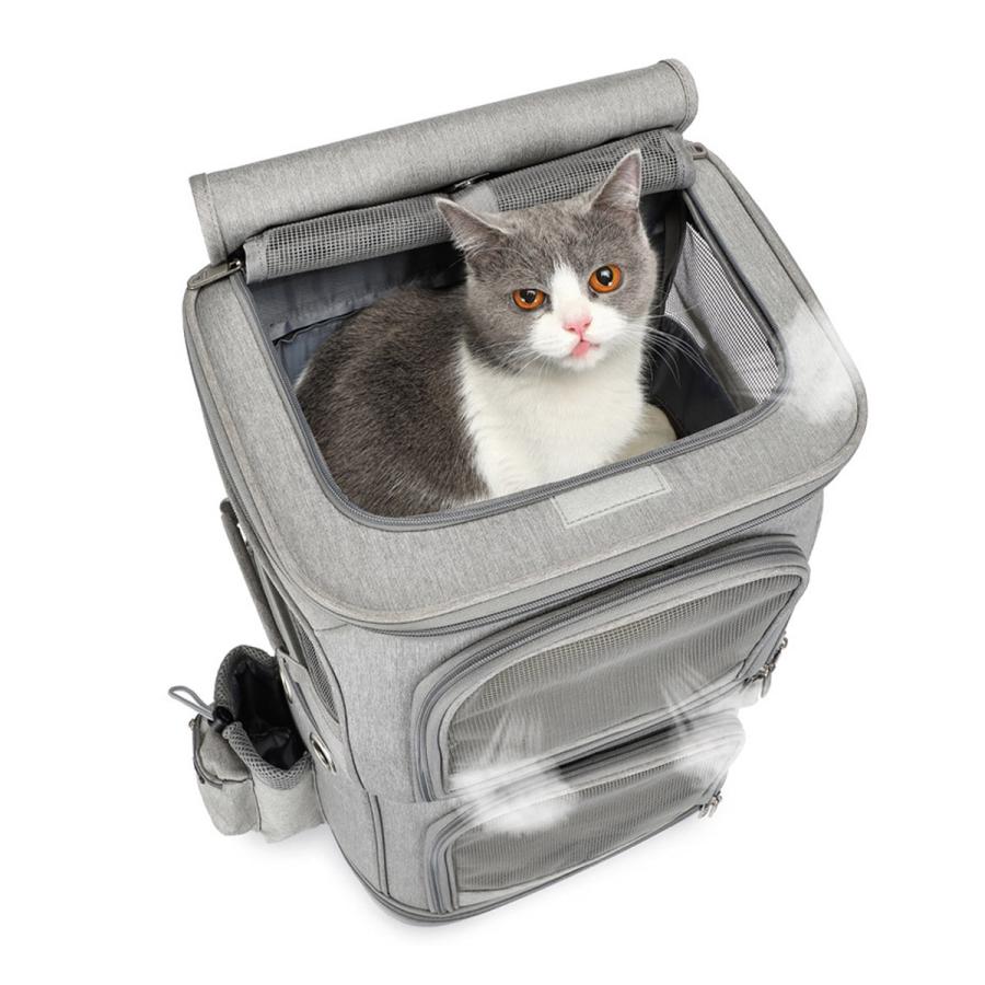 VeroMan キャスター付き ペット用 キャリーバック 2段 2匹 猫 犬 VeroMan キャスター付き ペット用 キャリーバック 2段 2匹 猫 犬