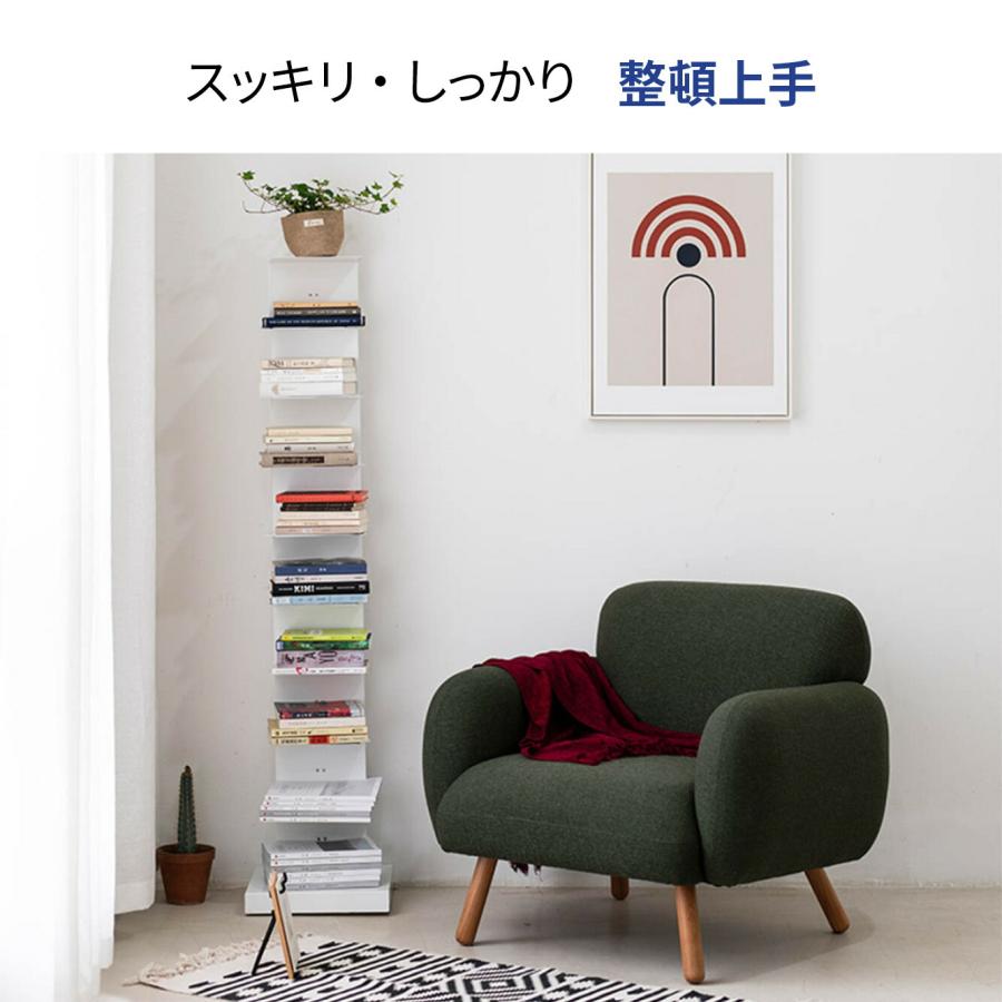 VeroMan ブックシェルフ ブックタワー スリム スタンド タワーシェルフ