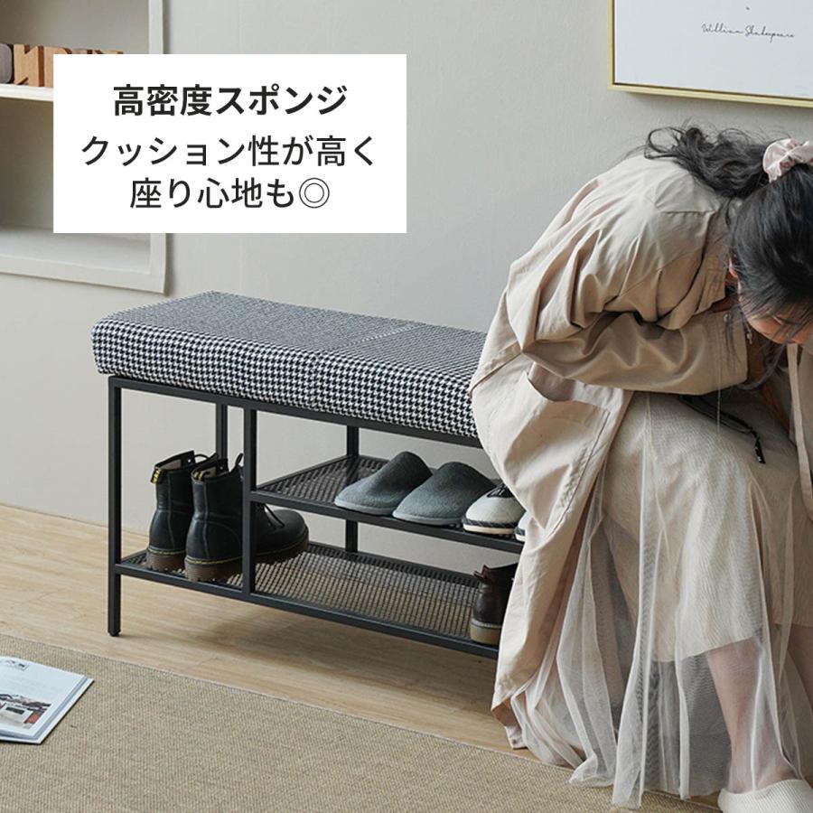 VeroMan 玄関 ベンチ 収納付き 靴箱 シューズラック 下駄箱 ソファ