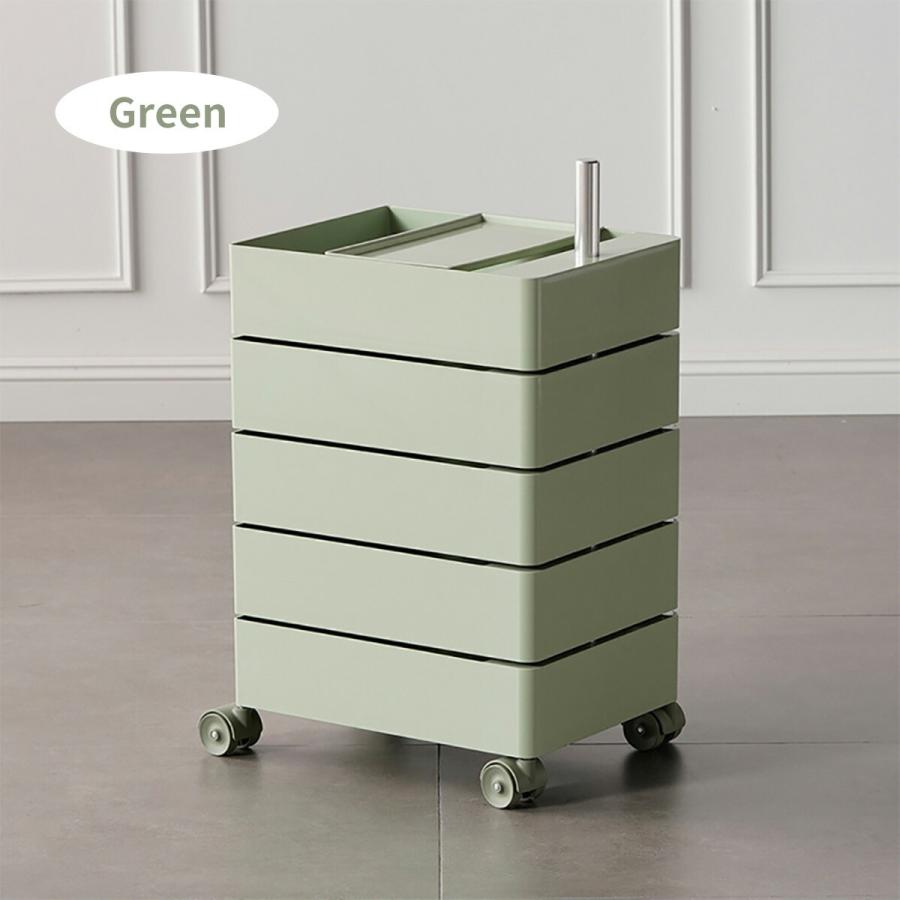 VeroMan カラーラック ワゴン キャスター付き 5段 収納 ラック 収納棚